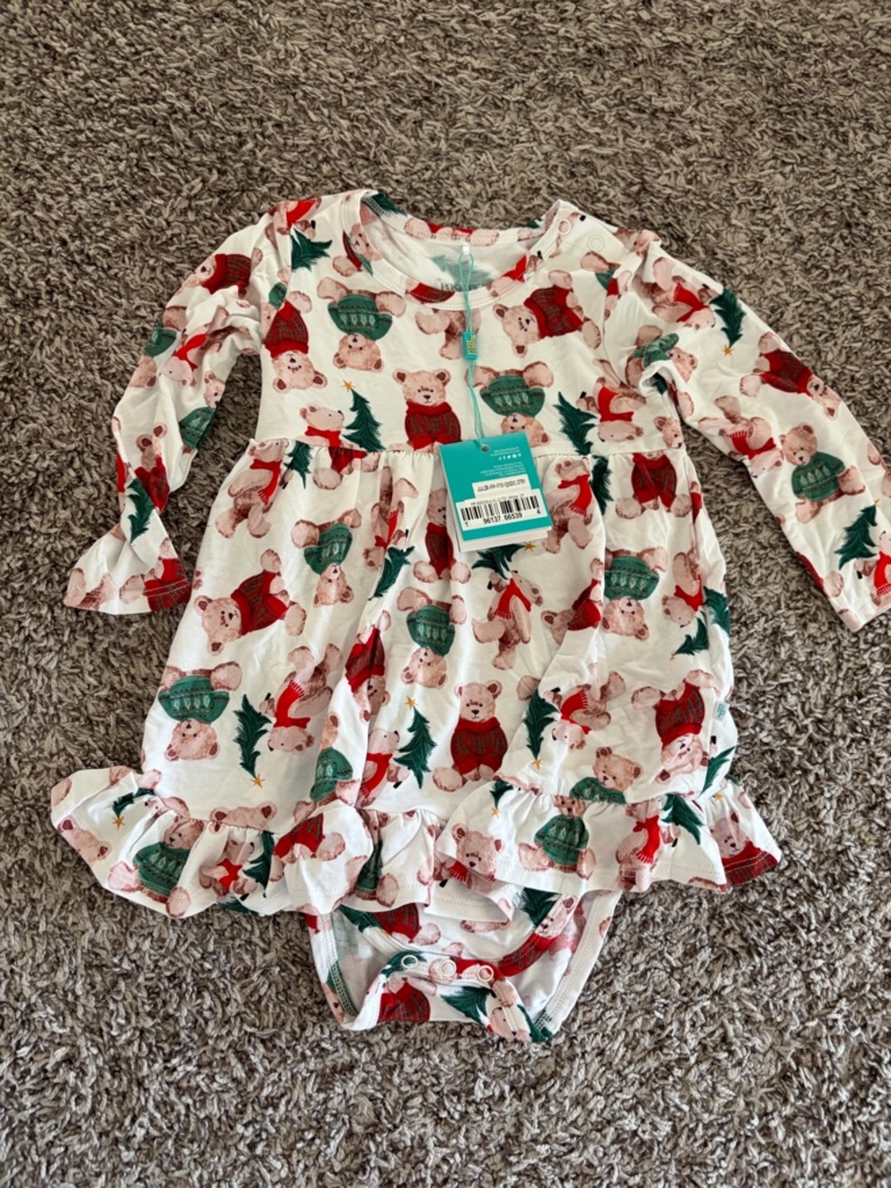 Holiday Bear Print Dress